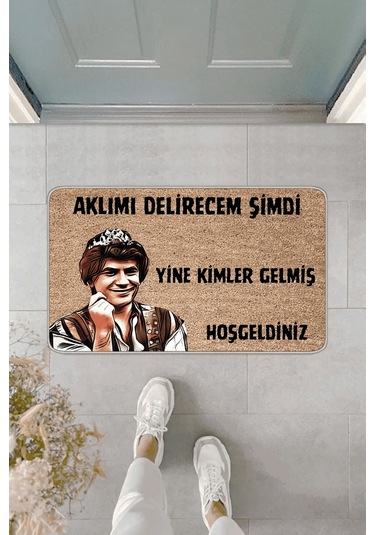 Bej Komik Aklımı Delirecem Şimdi Kapı Önü Paspası Kp41