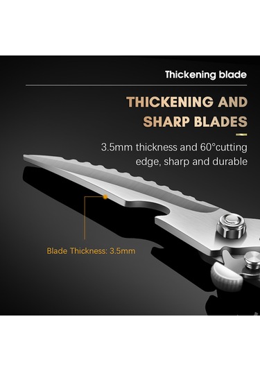 Geeroyoo Paslanmaz Çelik Ve Alüminyum Mutfak Makası - Balık Pullama, Kemik Kesme Ve Daha Fazlası İçin Çok Fonksiyonlu Yeşil