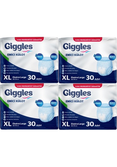 Giggles Hasta Bezi Yetişkin Emici Külot Ekstra Büyük Xl 120adet XL