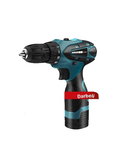 Mager Darbeli Çift Akülü Li-on Bataryalı Şarjlı Matkap 24 Parça Set