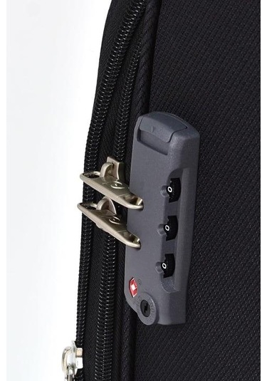 Pierre Cardin Ultra Light Hafif Lüx Kumaş Büyük Boy Valiz Siyah Pc6050 Siyah