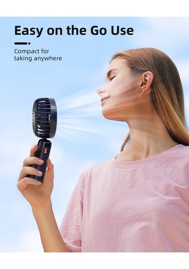 Jialan Taşınabilir El Vantilatörü, Pille Çalışan Fan, Tabanlı, 8