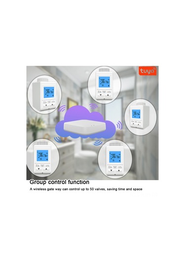 Jeehugo Zigbee 3.0 Akıllı Radyatör Termostati, 6 Çalışma Modu, Lcd Ekran, Uzak Kumanda, Alexa Ve Google Asistan Desteği Hy369-zb-rvt