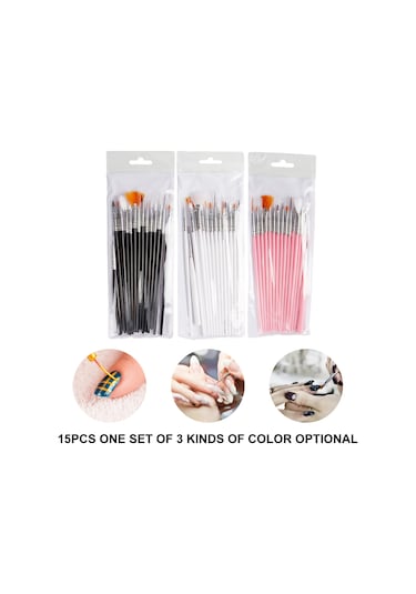 Yifomall 15'li Profesyonel Tırnak Fırçası Seti - Manikür Ve Pedikür İçin Çok Amaçlı Fırçalar