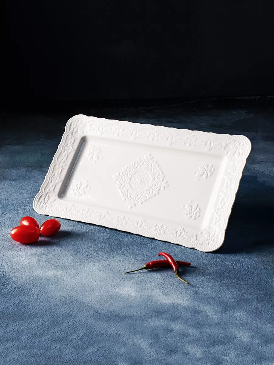 Skyphos Susan Beyaz Servis Tabağı 30x17 Cm 61826569 Beyaz