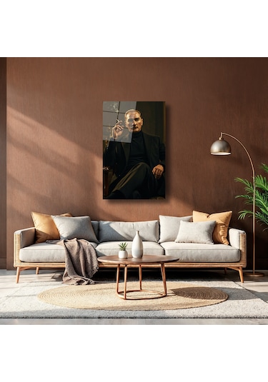 Mustafa Kemal Atatürk - Cam Tablo - Deg0294