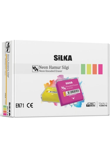 Silka Hamur Silgi Neon Renk Art-26r 12 Adet