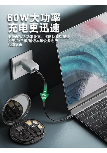 Tenfowee 60w Hızlı Şarj Çift Usb-c Ve Uyumlu Çok Fonksiyonlu Kablolu Telefon Tutucu