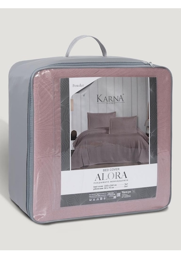 Yatak Örtüsü Alora Pastel Renkli, Yumuşak Ve Zarif Görünümlü Pudra