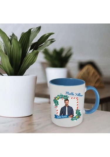 Kişiye Özel 2023 Yeniyıl Temalı Fotoğraf Baskılı Porselen Kupa B