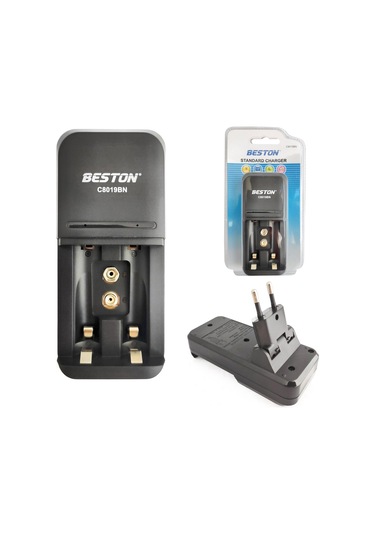 Beston Bst-c8019bn Pil Şarj Aleti 3lü 9v-aa-aaa Ni-mh Ni-cd Li-ion