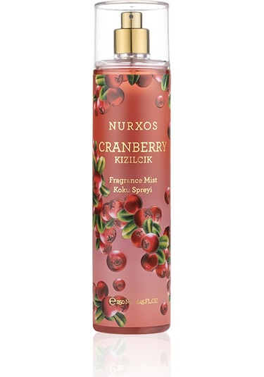 Nurxos 9886 Cranberry Kızılcık Hediyelik Kutulu 3'lü Set Vücut Spreyi & Losyon & Duş Jeli