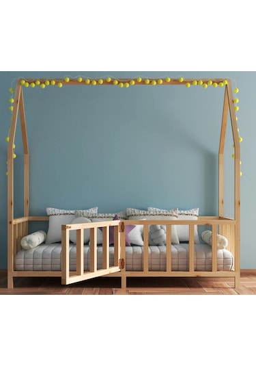 Ev Modeli Çatılı Montessori Baza 90 x 190 CM