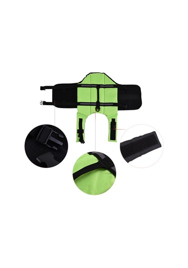 Mufunye Köpek Yüzme Kurtarma Ceketi, Reflektif Fonksiyonlu, Köpük Ve Poliester Malzeme, Yeşil/yeşil/turuncu Seçenekli, 7 Farklı Beden Xxs-xxl HS615