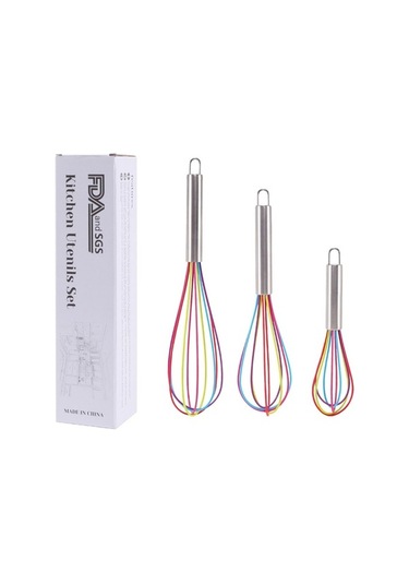 Fastbuy Paslanmaz Çelik Tel Yumurta Çırpıcı Balon Çırpma Teli El Mikseri Mutfak Pastacılık Ekipmanı Diğer