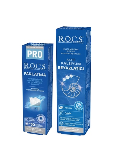R.o.c.s Aktif Kalsiyum & Pro Parlatma Diş Bakım Seti