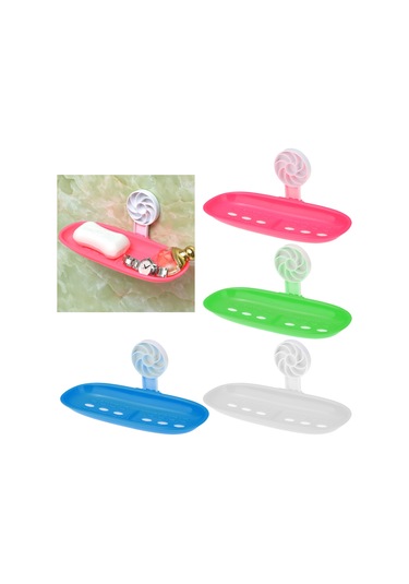 Suntek Banyo Duş Sabunluk Tutucu Kendinden Kırmızı Kırmızı Diğer