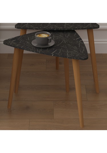 3 Lü Üçgen Zigon Sehpa Ahşap Ayaklı-sehpa02-royal Mermer