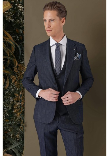 Efor Tk 883 Slim Fit Lacivert Klasik Takım Elbise Lacivert