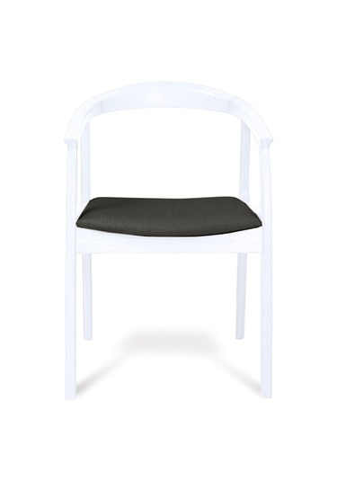 Helsinki Antrasit C Model Bohem Beyaz Ahşap Sandalye