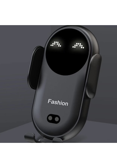 Lemestar S11 Siyah Akıllı Entegreli Araç İçi Kablosuz Şarj Cihazı - 10w Hızlı Şarj, Infrared Sensörlü Telefon Tutucu Ve Ses Efekti