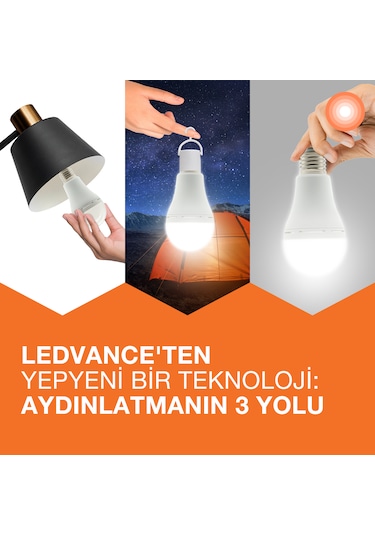 Osram Led 8 W 3000K 806LM E27 Duy Sarı Işık Şarjlı Ampul
