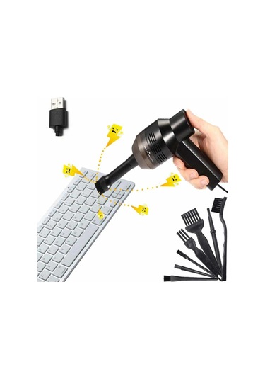 Cc Ggball Usb Kablosuz Klavye Mini Temizleyici, 8'i 1 Arada Saplı Naylon Anti-statik Fırça Temizleme Kiti