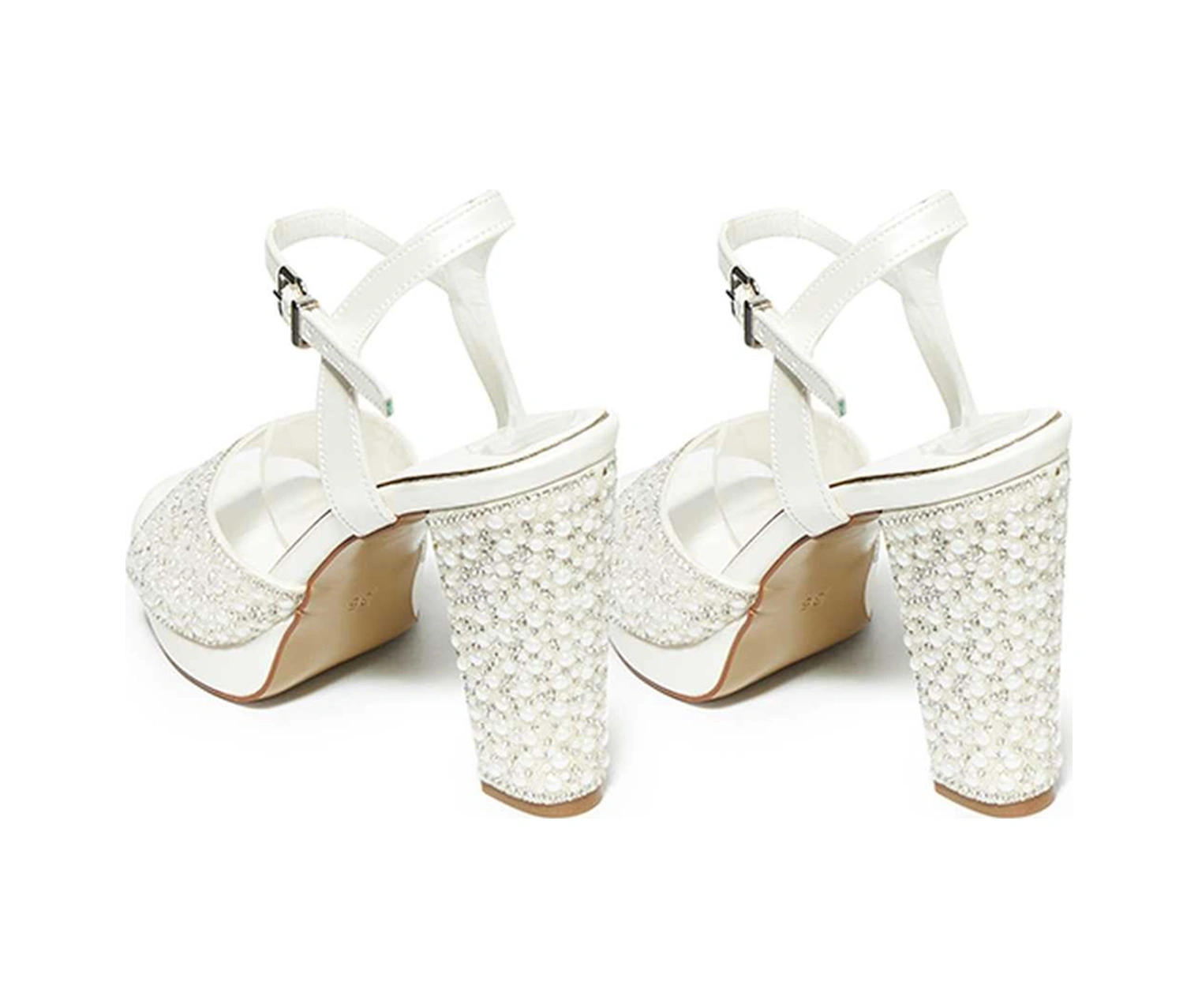 Bestello Taşlı Neolit Taban Kalın Topuklu Ayakkabı 331-390 Kadın Ayakkabı SEDEF