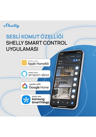 Shelly 1pm Gen4 Enerji Ölçümlü 16a Akıllı Röle