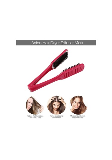 Seramik Doğrultma Tarak Çift Taraflı Fırça Kelepçe Saç Tarağı Saç Şekillendirme Aracı