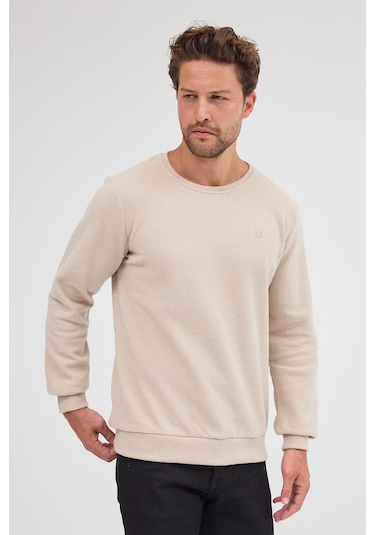 Comeor Erkek Bej Standart Fit Normal Kesim Pamuklu Basic Bisiklet Yaka Sweatshirt Bej Comeor Erkek Bej Standart Fit Normal Kesim Pamuklu Basic Bisiklet Yaka Sweatshirt Bej
