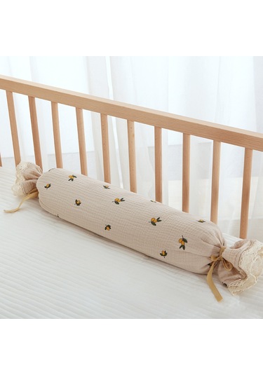 Şeker Silindir Yastık Bebek Boyun Yastığı Yumuşak Ve Güvenli No.37 Ekru