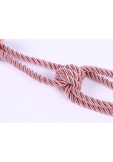 Tenfowee Zarif Gümüş Ağızlı Perde Topu, 2 Adet Set, 71cm Uzunlukta Polyester İpi, Ev Ofis Penceresi Dekoratif Perde Kemer Kilidi