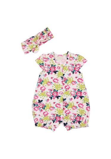 Kız Bebek Yazlık Bandanalı Tulum Çok Renkli