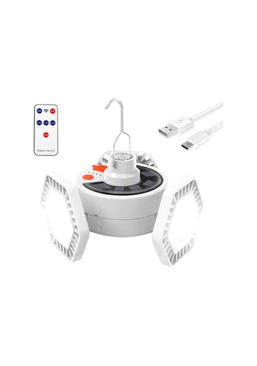 Mufunye Led Kamp Feneri Güneş Enerjili, Akıllı Kontrol Kumanda İle, Elektrik Kesintileri İçin Acil Işık, 126 Led Ve Gözlem Ekranı V126 Çok Renkli