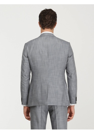Kip Mavi Desenli Modern Fit Takım Elbise Çok Renkli