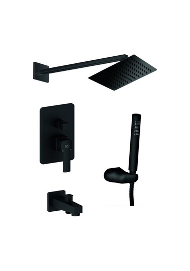 Gpd Mta160-S Tam Ankastre Duş Seti Pedra Siyah