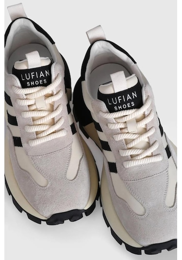Lufıan Tatum Ekru Deri Kadın Sneaker 001