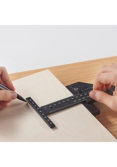 Dancemonkey T072 Ağaç İşleme Çok Fonksiyonlu Alüminyum Cetvel, T Tipi İmalat Cetveli Diğer