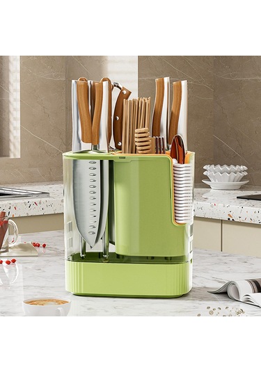 Homyl Bıçak Bloğu Tutucusu Çiftlik Evi Mutfak Alet Depolama Gosterildigi Gibi
