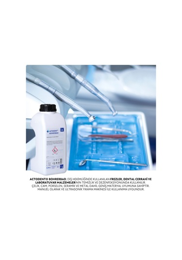 Acto Actodent Bohrerbad Dental Alet Ve Frez Dezenfektanı 2 L