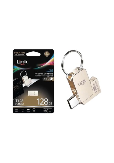 Linktech 128gb Usb Bellek - Linktech T128 Metal Otg Usb3.1 - 128 Gb Flash Bellek - Otg Usb Bellek