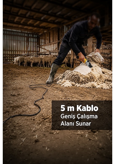 Koyun Kırkma Makinesi 500w Çanta Hediyeli Isınmaz Devir Ayarlı