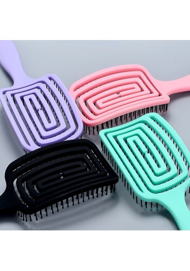 Land Of Myth LOM1273 Üç Boyutlu Esnek Saç Açma ve Tarama Fırçası Flexible Pro Brush Lila