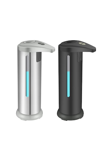 280ml Sliver-280ml Akıllı Kızılötesi Sensörlü Sabun Jel Dağıtıcı Otomatik Fotoselli El Yıkama Banyo Temizleme Tezgahı Paslanmaz Çelik