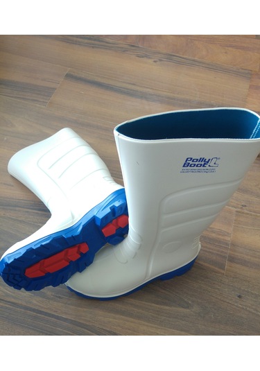 Pollyboot Vega S4 Beyaz Mavi Boğazlı Çizme 43