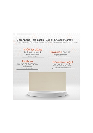 Gezenbebe Hero Lastikli Bebek Ve Çocuk Çarşafı 70x140