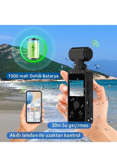 4k Hd 270 Dönebilir 1.3in Ekran Su Geçirmez Kılıflı Kask