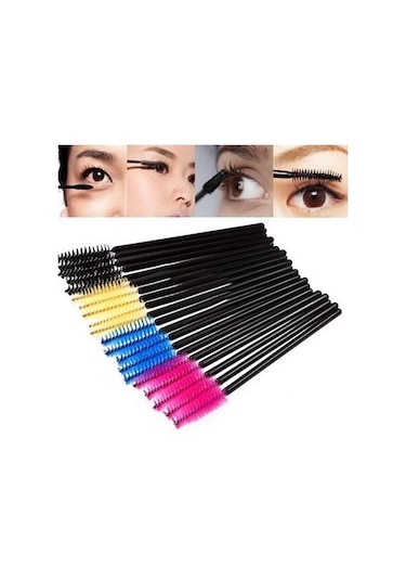 Suntek 50 Adet Pro Tek Kullanımlık Maskara Değnek Fırça