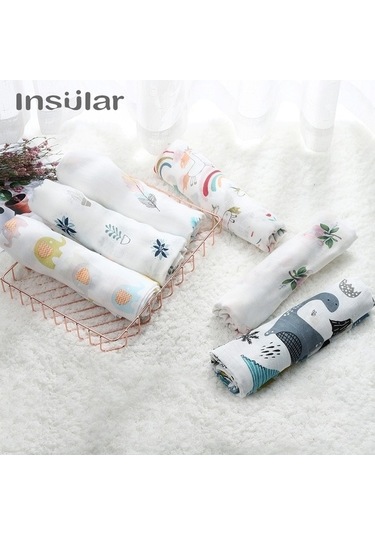 Yumuşak Ve Pamuk Nefes Muslin Leezsing Kundak Kreş İnç Bebek Battaniyesi Battaniyesi Battaniye Bambu Alabilen Ada 51.2 43.3 İz Beyaz Beyaz